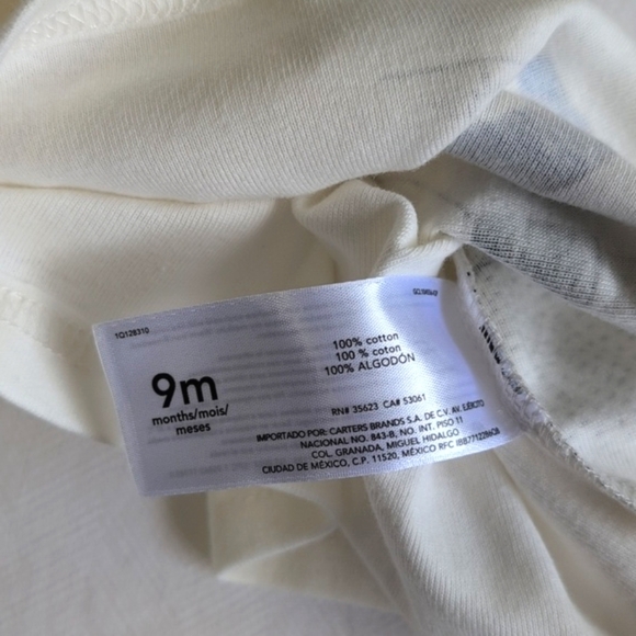 NEW carter's comfy cotton matching outfit set long sleeve & joggers 9 months boy - Picture 6 of 10